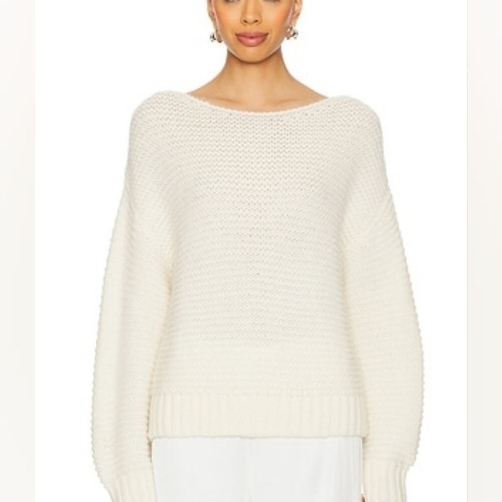 NWTG NAADAM Lofty Alpaca Boatneck Sweater – White